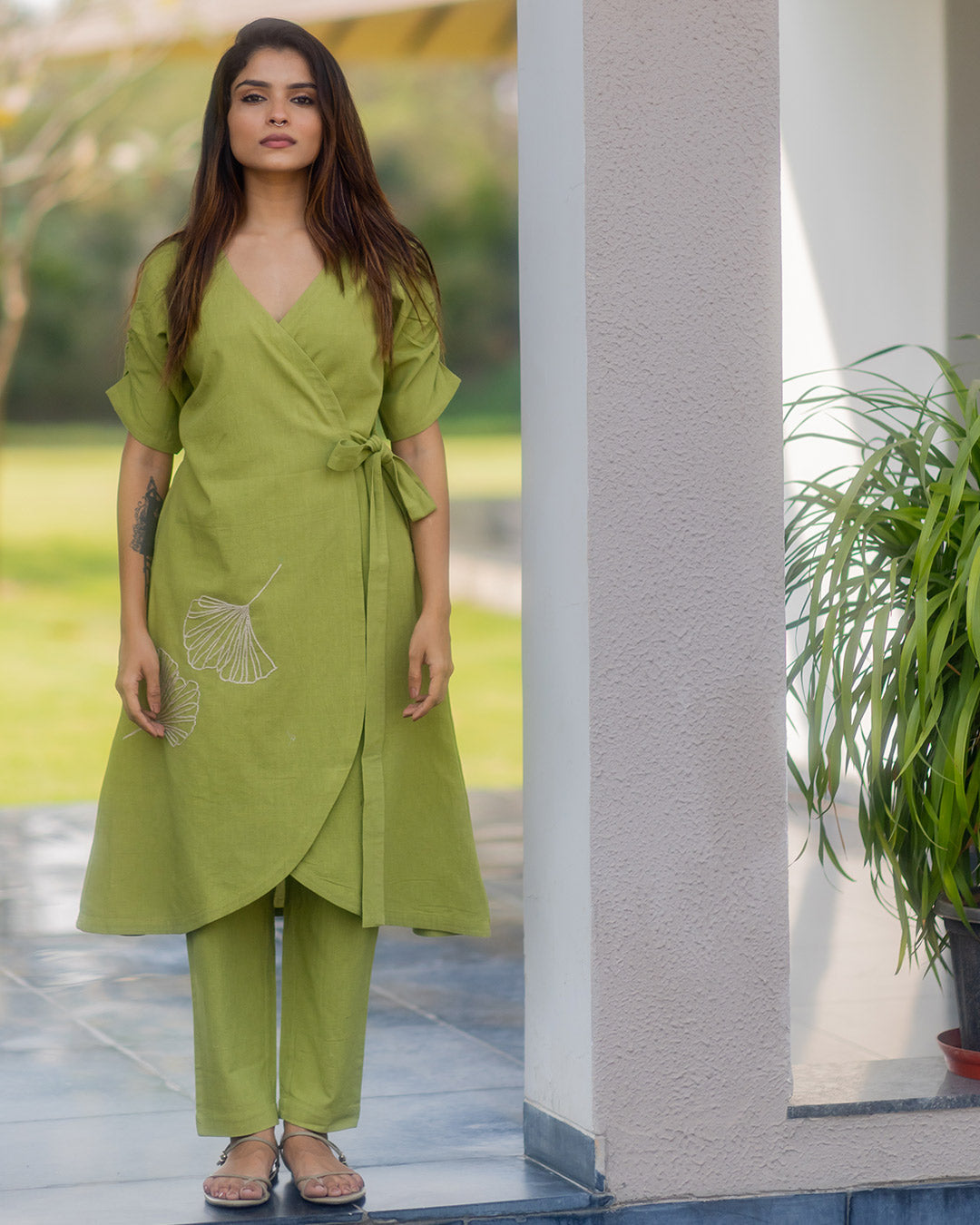 Wrap around Kurta Set