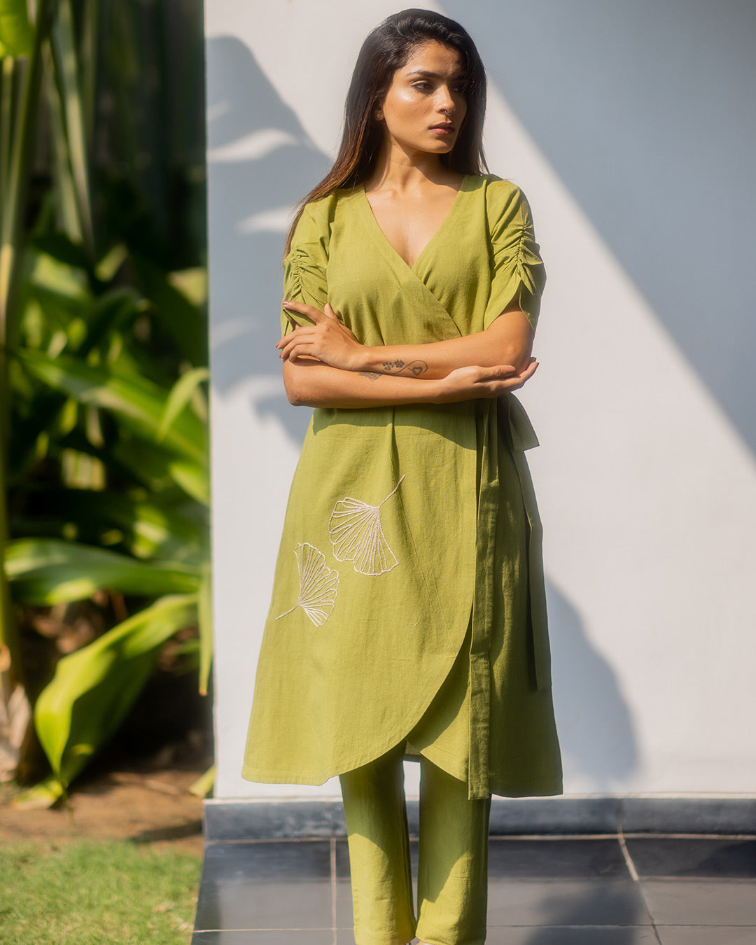 Wrap around Kurta Set